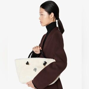 Anine Bing Mini Saffron Tote Cream $250
